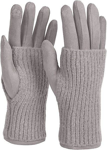styleBREAKER Strickhandschuhe Touchscreen Stoff Handschuhe mit abnehmbarer günstig online kaufen