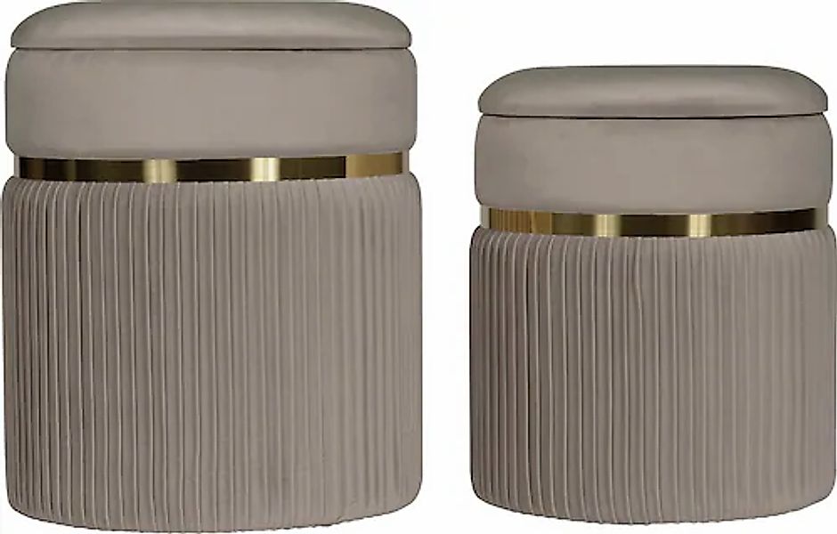 Kayoom Polsterhocker »Hocker Zora 325 2er-Set«, gepolstert, mit Stauraum günstig online kaufen
