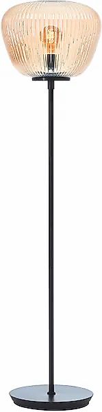 Brilliant Stehlampe »Kaizen« E27 1 Stk. Riffelglas, 140 x 35 cm, E27, Amber günstig online kaufen