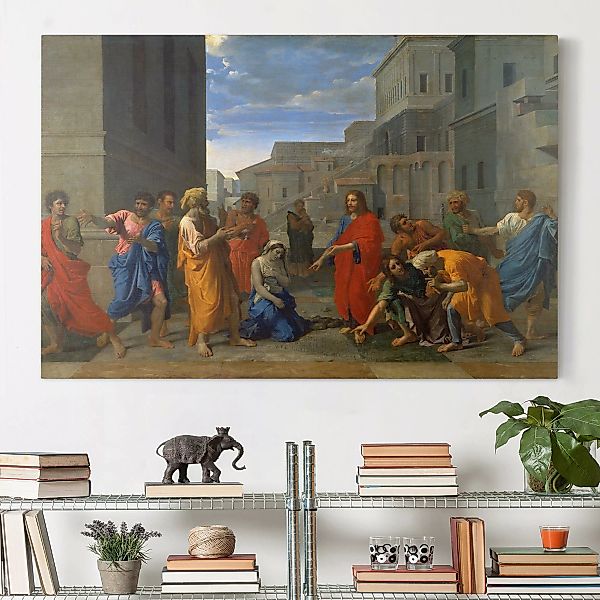 Leinwandbild Kunstdruck - Querformat Nicolas Poussin - Christus und die Ehe günstig online kaufen