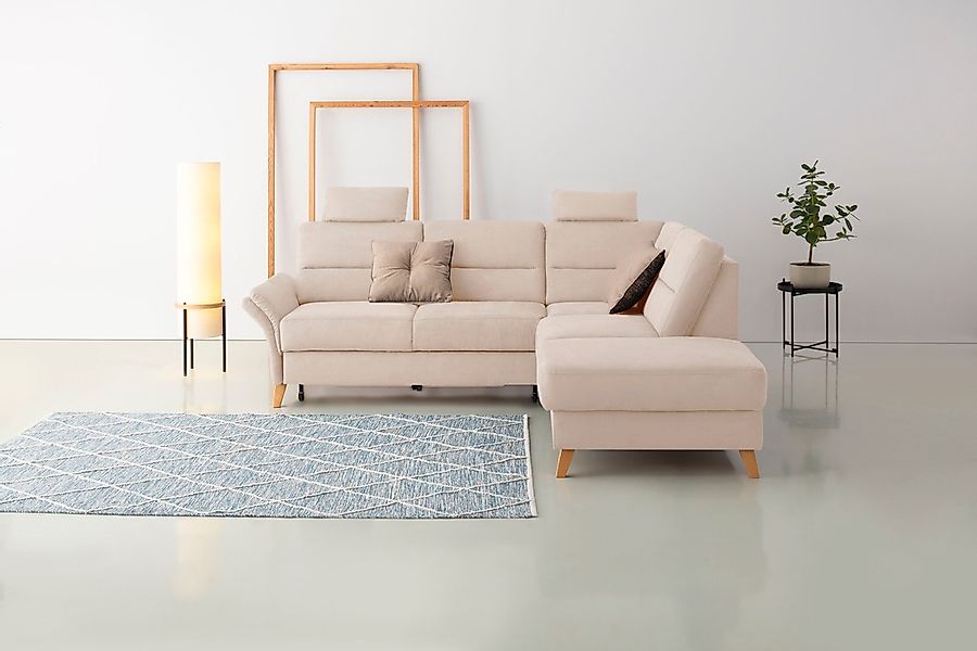 Home affaire Ecksofa »Westerland L-Form«, Federkern-Polsterung, wahlweise m günstig online kaufen