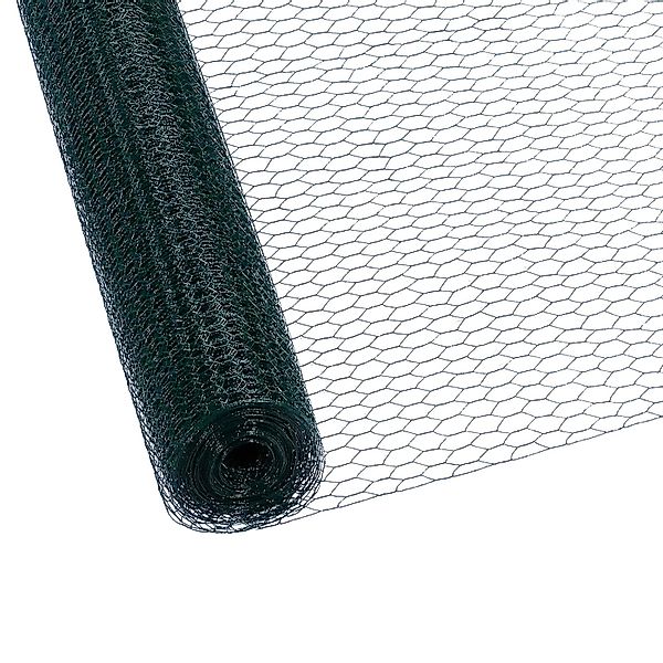 CCLIFE Hühnerzaun Geflügelnetz 45mm Maschenweite 100cm Höhe 15m Länge PVC-B günstig online kaufen