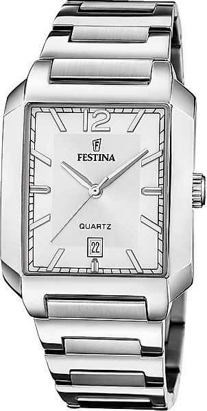Festina Quarzuhr Festina Herrenuhr Edelstahl silber, (Analoguhr), Herren Ar günstig online kaufen