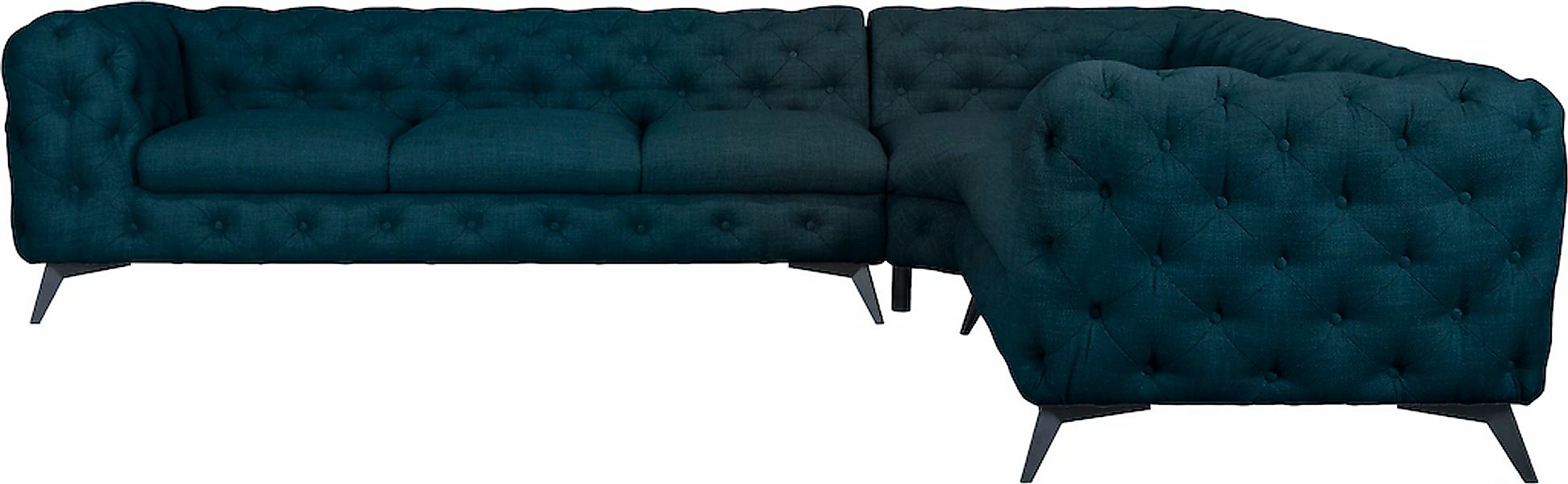 Home affaire Chesterfield-Sofa "Ecksofa GLYNIS L-Form mit Wellenunterfederu günstig online kaufen