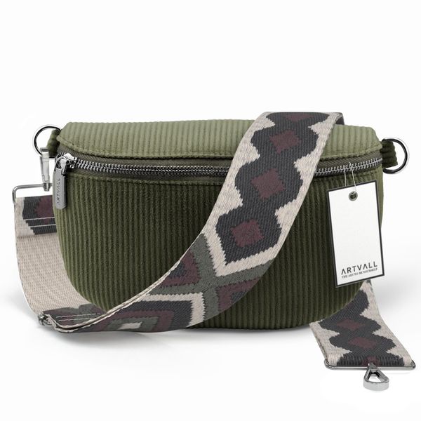 ARTVALL Umhängetasche Cord Handtasche Brusttasche Crossbody günstig online kaufen