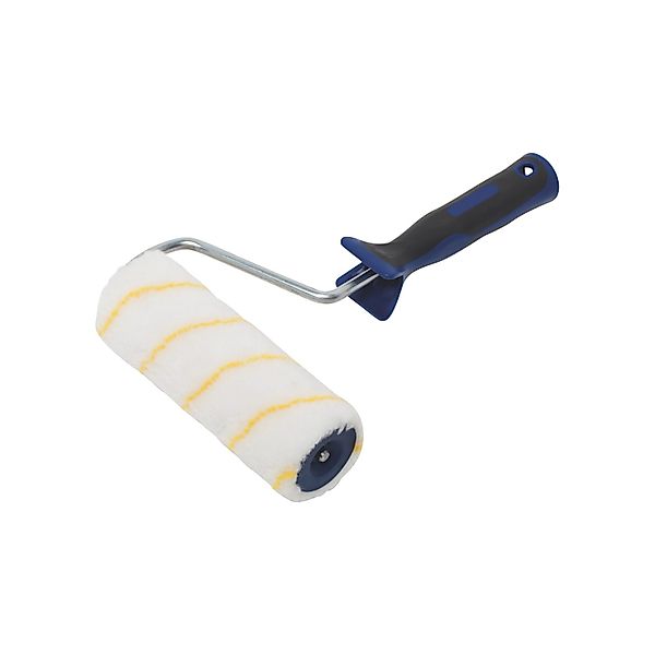 LUX-TOOLS Goldfaden-Roller Kurzflor 2K-Softgriff Schwarz-Blau 18 cm günstig online kaufen