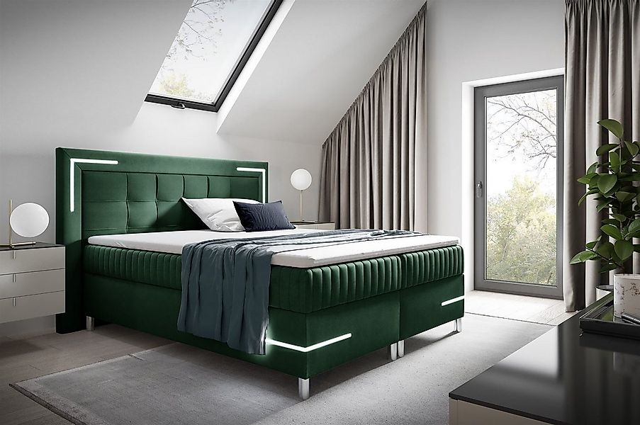 Fun Möbel Boxbett Schlafzimmerbett AMORE Nr.2 in Stoff Fresh (inkl. Bettkas günstig online kaufen