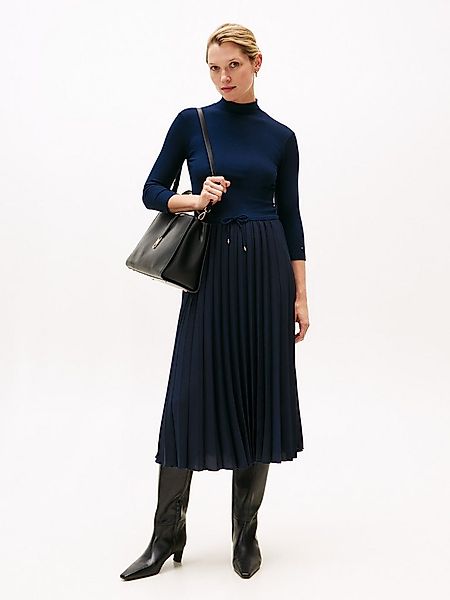 Tommy Hilfiger A-Linien-Kleid SLIM 5X2 RIB MIX MIDI DRS günstig online kaufen