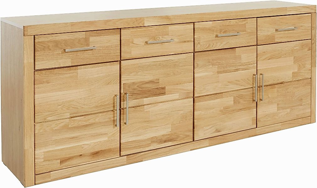 Home affaire Sideboard "Trondheim,200 cm breit,42 cm tief, Fronten Holzmass günstig online kaufen