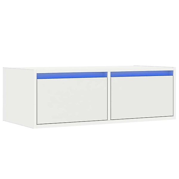 vidaXL TV-Schrank mit LED-Leuchten Weiß 75x35,5x25 cm 860229 günstig online kaufen