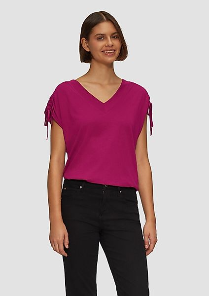 s.Oliver Kurzarmshirt T-Shirt V-Neck Shirt mit günstig online kaufen