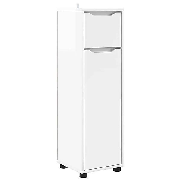 vidaXL Badezimmerschrank mit Regal Hochglanz Weiß 30,5 x 30 x 101 cm 888741 günstig online kaufen