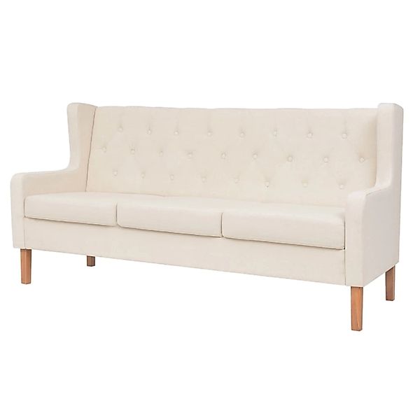 vidaXL 2-Tlg Sofa-Set Stoff Cremeweiß Modell 2 günstig online kaufen