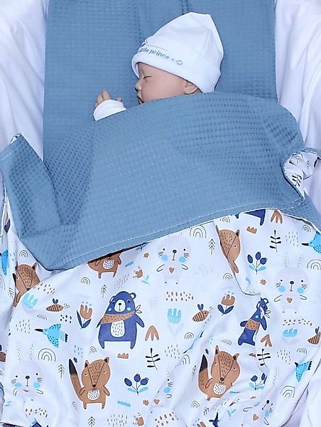 Babydecke Babydecke Waffelpiqué Baumwolle Kuscheldecke Kinderwagendecke, Pr günstig online kaufen