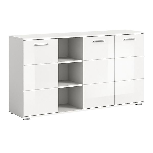 Inn.Furn Sideboard Weiß Hochglanz 150 cm mit 9 Fächern Grazie günstig online kaufen
