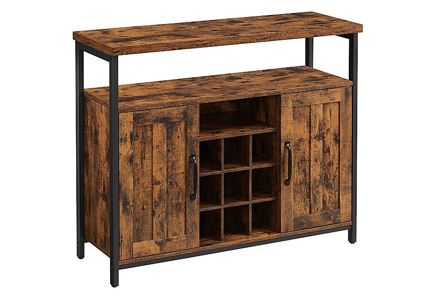 VASAGLE Sideboard Küchenschrank, 100 x 35 x 81,4 cm, mit 2 Türen, vintage günstig online kaufen