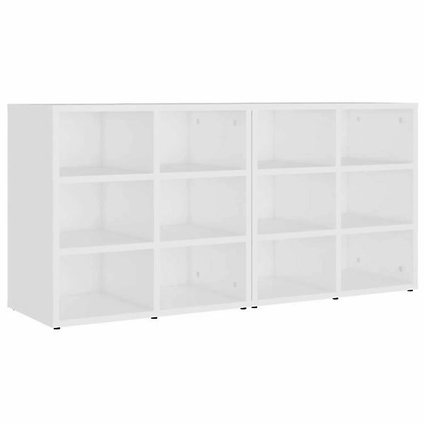 vidaXL Schuhregale 2 Stk Weiß 52,5x30x50 cm günstig online kaufen
