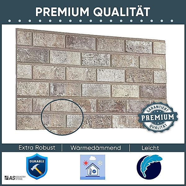 ASCountrystone Wandpaneel Klinkeroptik, BxL: 50,00x100,00 cm, günstig online kaufen