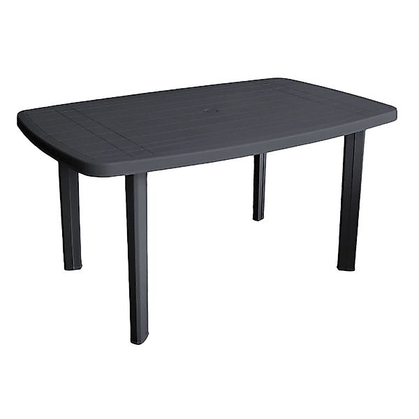 Mojawo Küchentisch Gartentisch Anthrazit 140x90x72cm günstig online kaufen