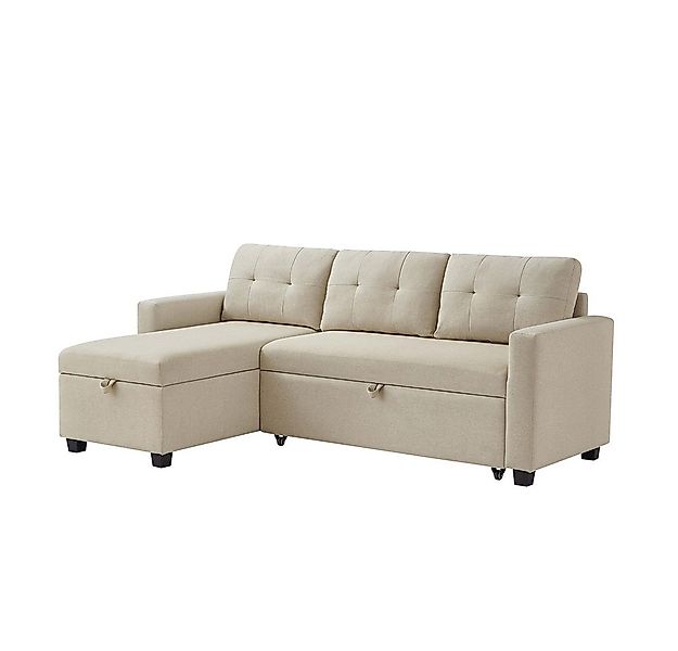 VitaliSpa® Ecksofa Campina, Beige, 226 x 163 cm mit Schlaffunktion günstig online kaufen