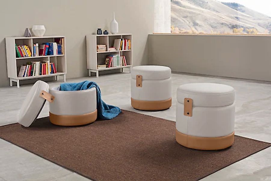 Egoitaliano Hocker »Tonder, Designhocker als Blickfang mit tollen Details«, günstig online kaufen