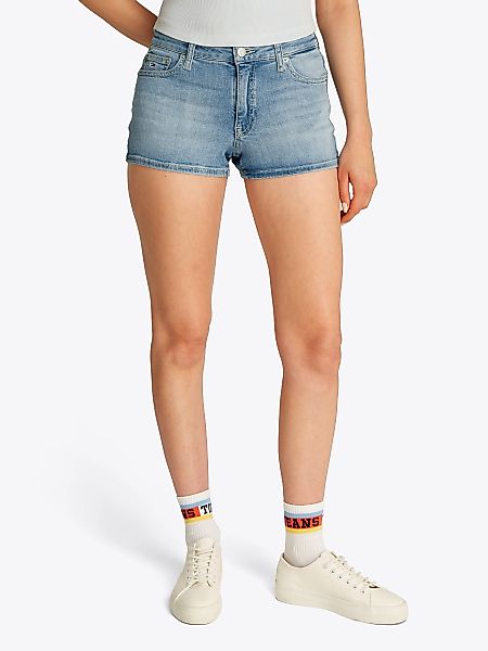 Tommy Jeans Shorts "NORA SHORT BI8219", mit Logo-Bage, in blauer Waschung günstig online kaufen