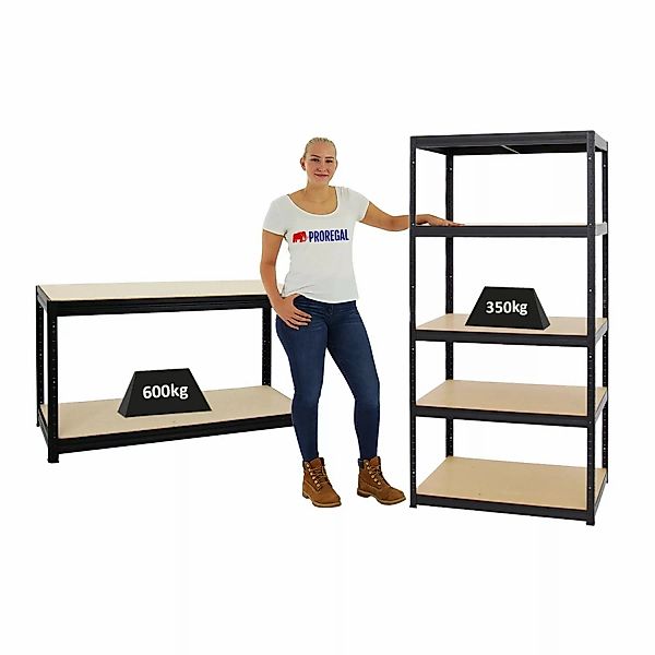 PROREGAL Mega Deal 1x Schwerlastregal Slim Elephant M HxBxT 180 x 90 x 60 c günstig online kaufen