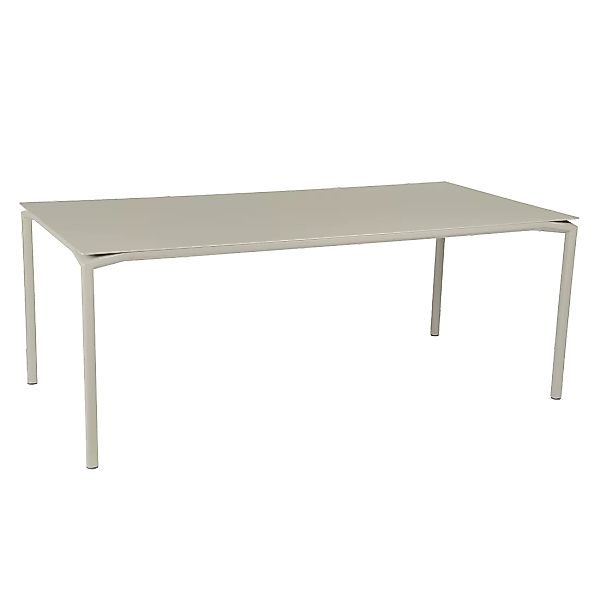 Calvi Tisch 195x95 Lehmgrau + Gratiszugabe Tablett Kaktus günstig online kaufen