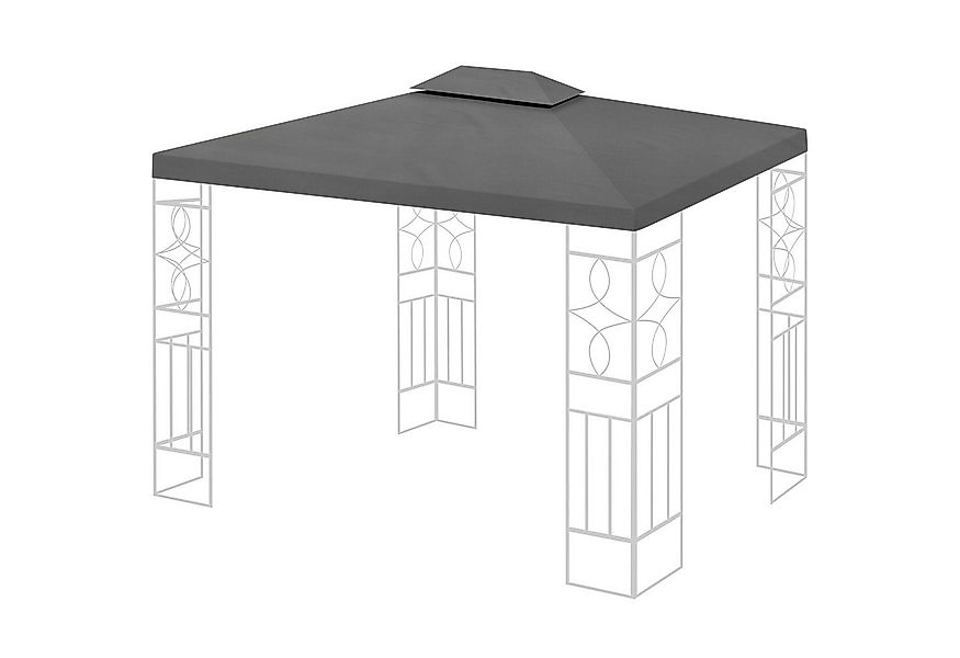 habeig Pavillon-Ersatzdach Wasserdicht Ersatzdach 3x4m Dach 340g Kaminabzug günstig online kaufen