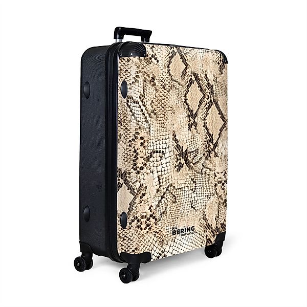 NoBoringSuitcases.com© Hartschalen-Trolley Schlangendruck - Beige 77 günstig online kaufen