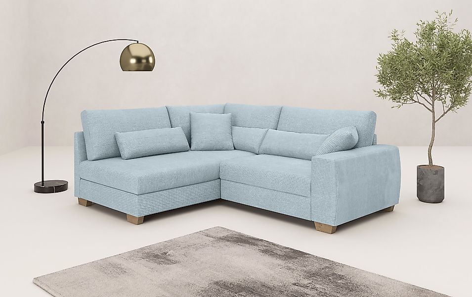 Mr. Couch Ecksofa "Helena L-Form, bis 140 kg belastbar", mit Taschenfederke günstig online kaufen