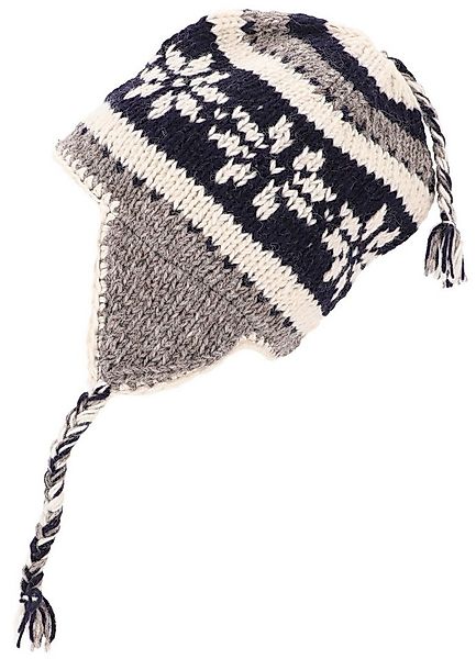 Guru-Shop Strickmütze Wollmütze mit Ohrenklappen, Norwegermütze,.. günstig online kaufen