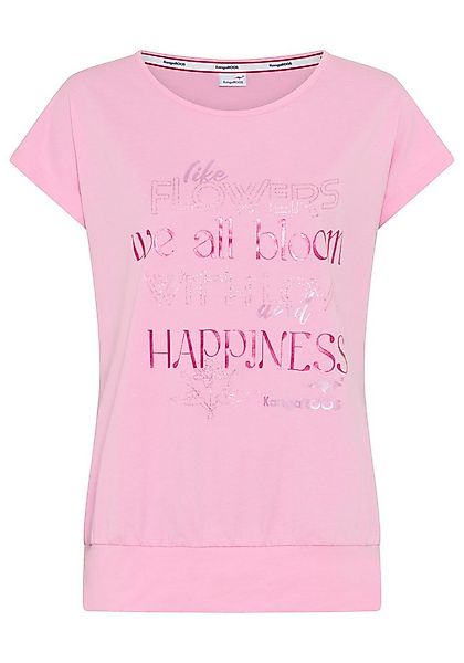 KangaROOS T-Shirt Figurumspielende Passform, breiter Bund am Saum, große Gr günstig online kaufen