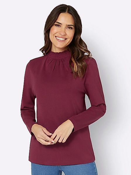 Sieh an! T-Shirt Stehkragen-Shirt Langarm günstig online kaufen