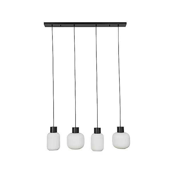 Lucande Pendelleuchte Lomeris 9920041 Modern in Weiß aus Glas 4-flammig E27 günstig online kaufen