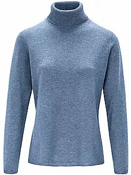 Rollkragen-Pullover aus Schurwolle und Kaschmir include blau günstig online kaufen