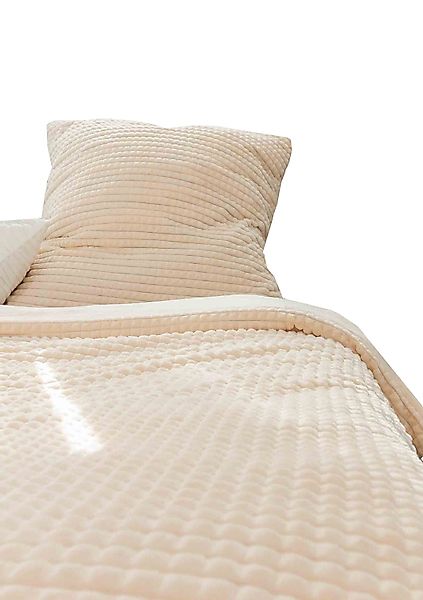 Leonado Vicenti Bettwäsche Teddyplüsch Diamant-Optik, Fleece, günstig online kaufen
