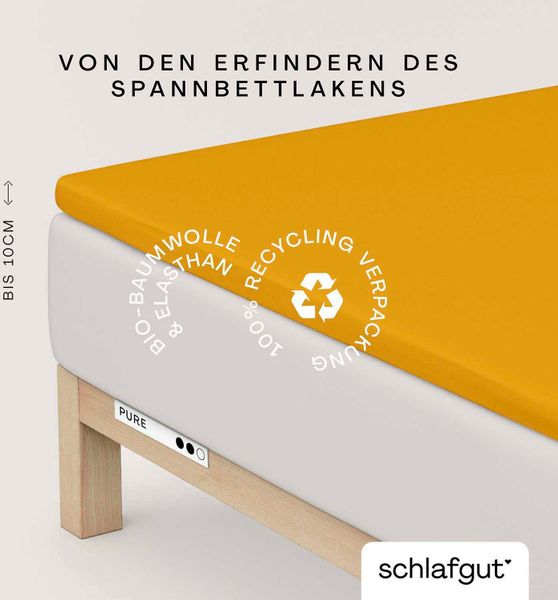 Schlafgut Spannbettlaken »PURE TOPPER in Gr. 90x200, 140x200 oder 180x200 c günstig online kaufen