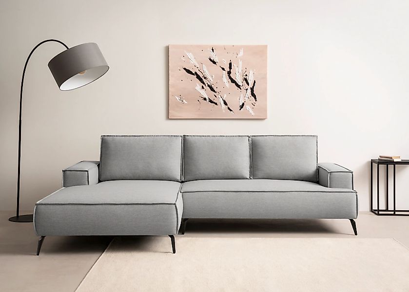 Home affaire Ecksofa "TVINNU, L-Form, 275cm, in Cord und Leinenoptik" wahlw günstig online kaufen