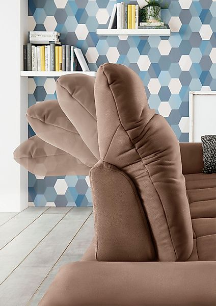 set one by Musterring Ecksofa »SO4100 V«, mit verstellbaren Kopfteilen, wah günstig online kaufen