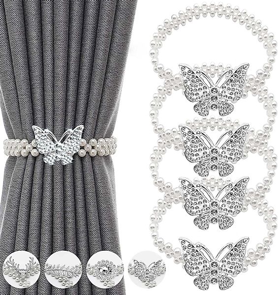 BYSURE Raffhalter, (4-tlg), Vorhang Raffhalter Schmetterling günstig online kaufen