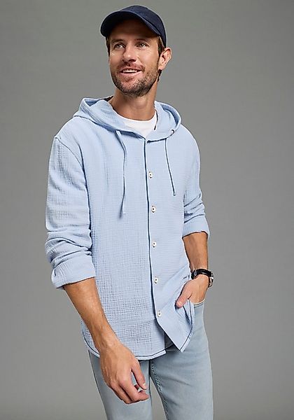 KangaROOS Kapuzenhemd Langarm mit Ärmelschlitz, für Casual- und Streetwear, günstig online kaufen