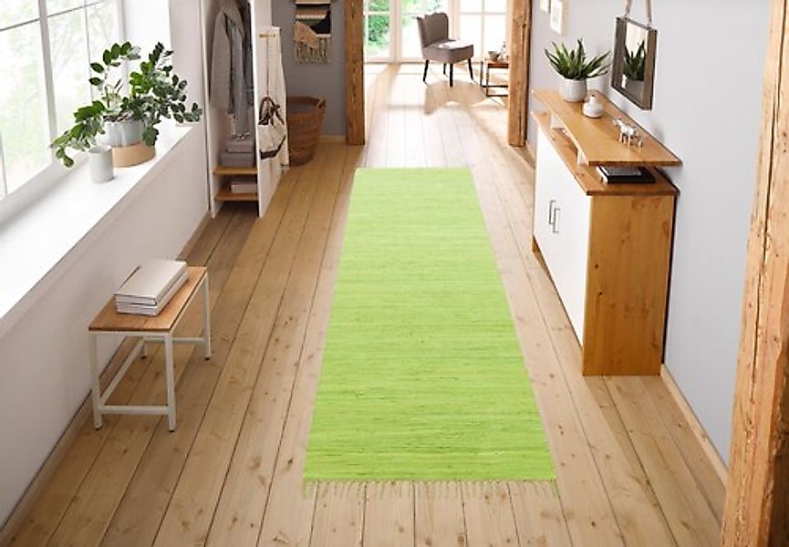 my home Teppich »Paul«, rechteckig, 5 mm Höhe, Wendeteppich, Uni, handgeweb günstig online kaufen