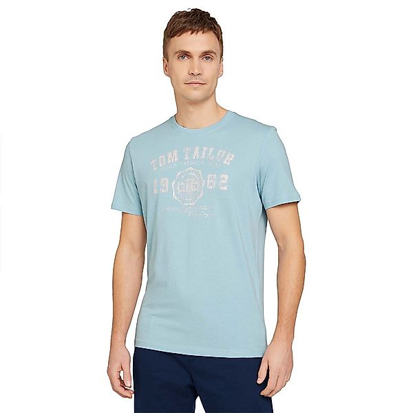 Tom Tailor Logo Kurzärmeliges T-shirt XL Calm Cloud Blue günstig online kaufen
