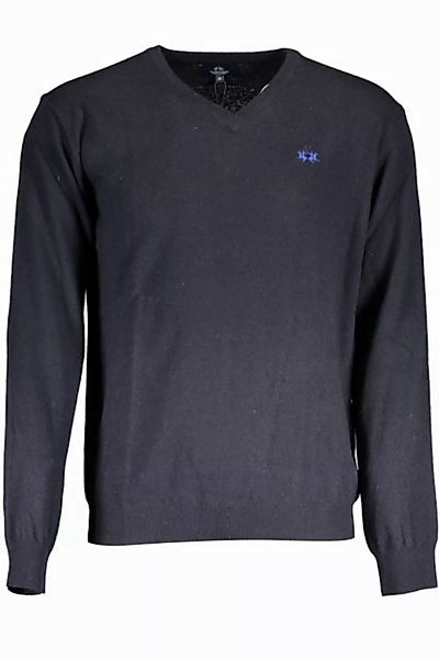 La Martina Strickpullover Moderner Herrenpullover in Blau: V-Ausschnitt & S günstig online kaufen