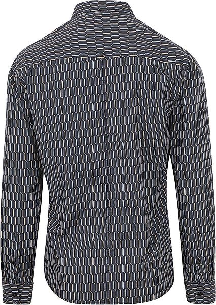 NO EXCESS Langarmhemd - Hemd mit Minimalprint - Herrenhemd Langarmhemd günstig online kaufen