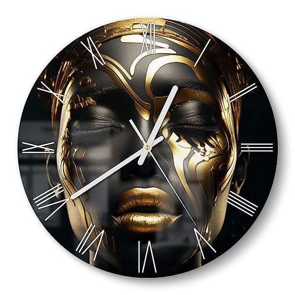 DEQORI Wanduhr 'Göttin des Goldes' (Glas günstig online kaufen
