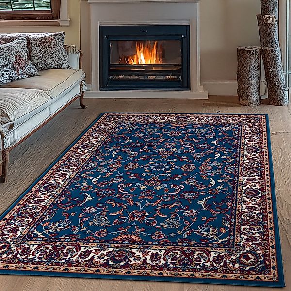 OTTO home Teppich "Ezzo, mit Bordüre, Kurzflor, Made in Belgium" rechteckig günstig online kaufen