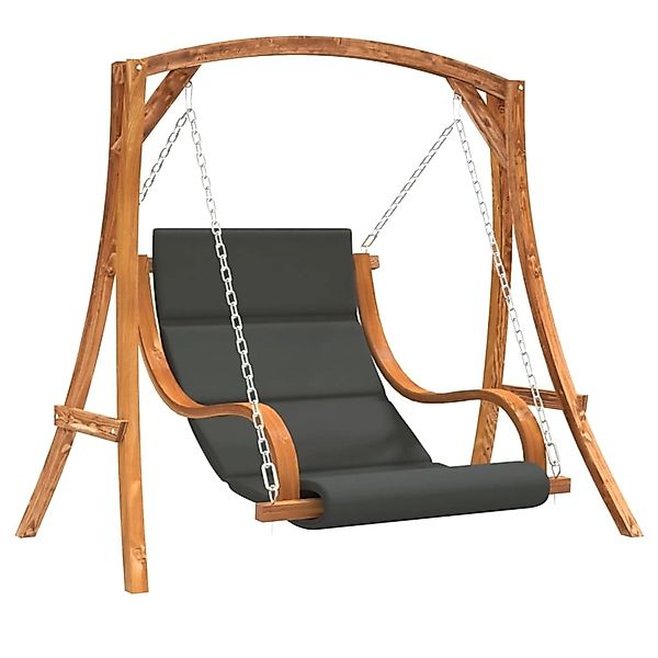 vidaXL Hollywoodschaukel mit Auflage Massivholz Fichte mit Teak-Finish 3200 günstig online kaufen