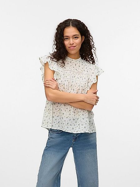 Vero Moda Blusenshirt VMTRINE SL LACE TOP WVN NOOS Baumwolle günstig online kaufen